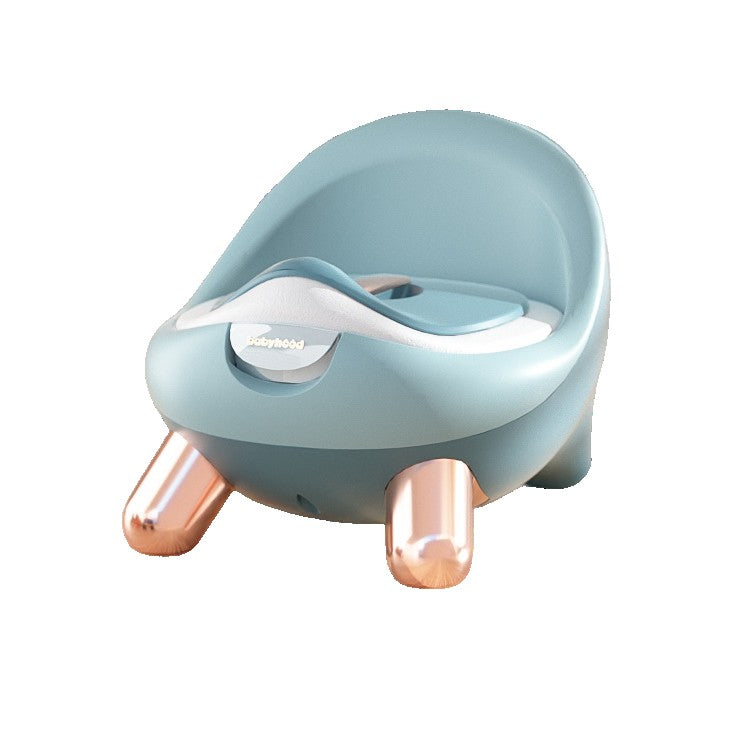 Olita pentru Copii si Bebelusi, Design Capsula Spatiala cu Spatar Inalt si Colac Moale din Spuma PU, Protectie Anti-Stropire, Compartiment Detasabil Tip Sertar, Plastic PP Non-Toxic, Verde Gold