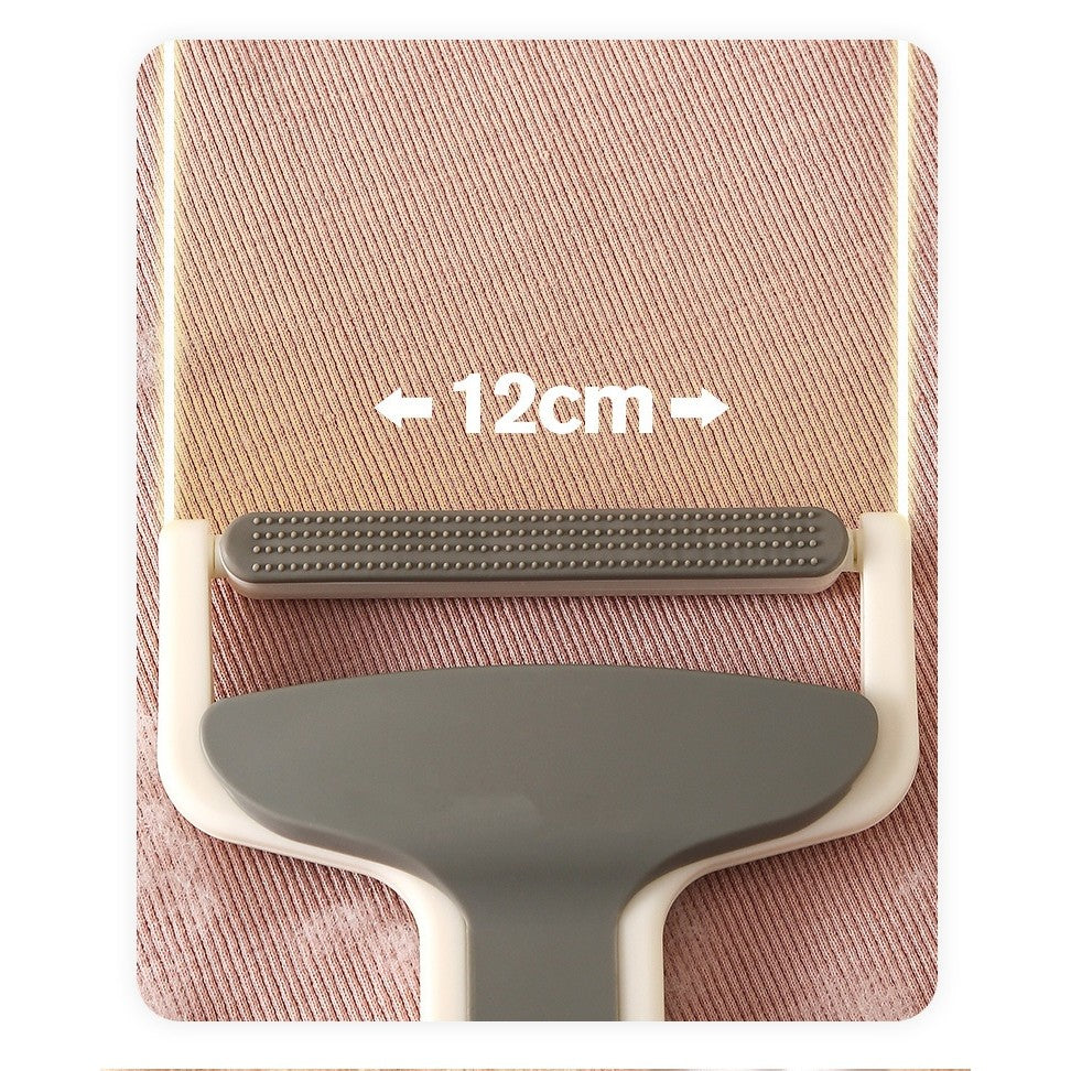 Perie pentru Indepartarea Parului de Animale si Scamelor, Design Ergonomic cu Suprafata din Poliester si TPR, pentru Haine si Tapiterie, 12 x 15 cm, Alb/Gri