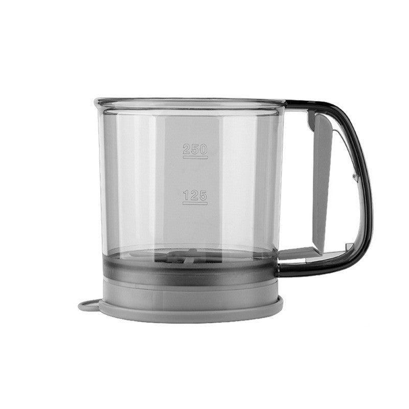 Cana Dozatoare Aluat si Ciocolata Calda, Dispozitiv Portabil cu Piston si Maner Ergonomic, Plastic Alimentar, 250 ml, Transparent Gri Inchis