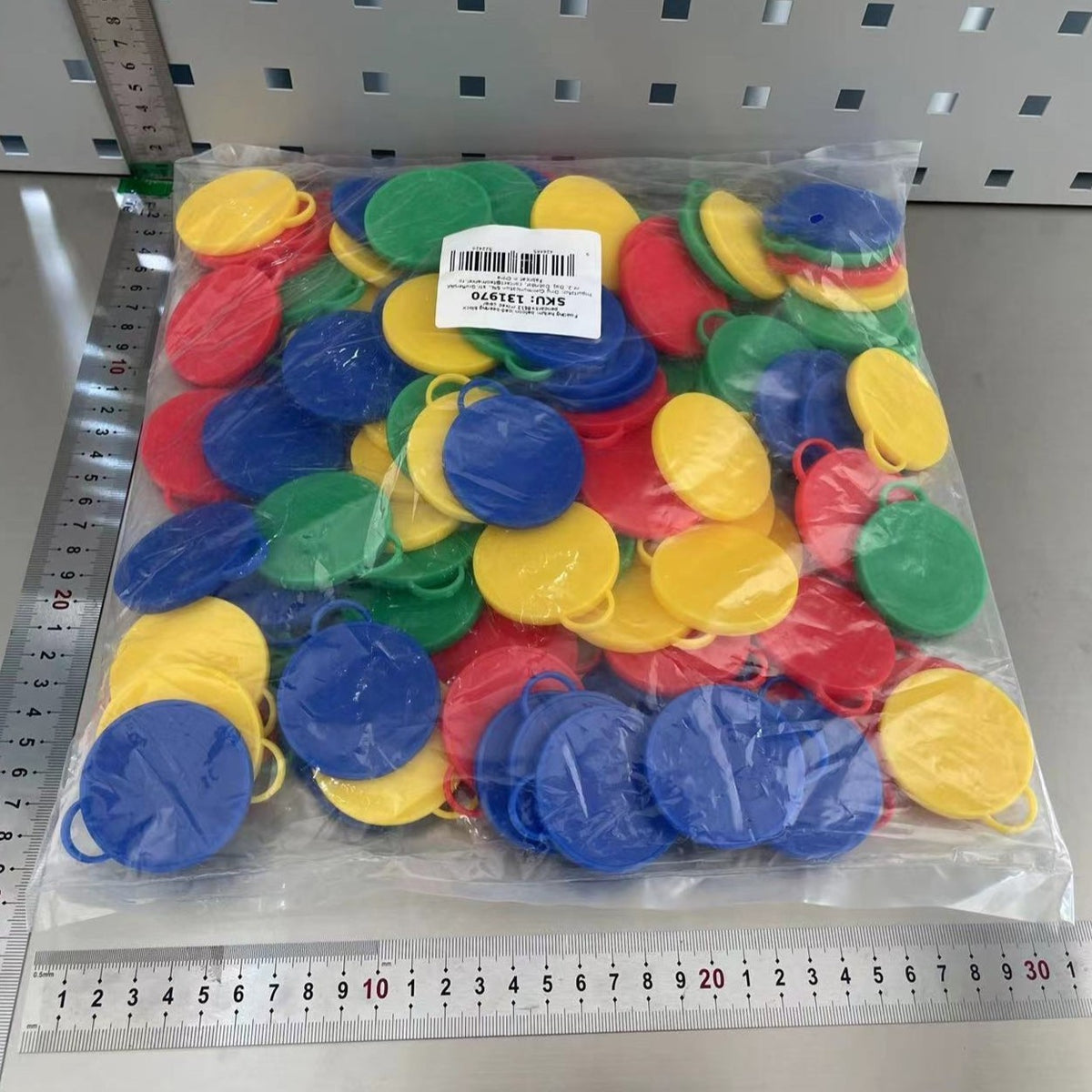 Set 4 Greutati pentru Baloane cu Heliu, Accesorii Fixare Balon, Model Smiley Face, Plastic Rezistent, 8 grame per Bucata, Multicolor