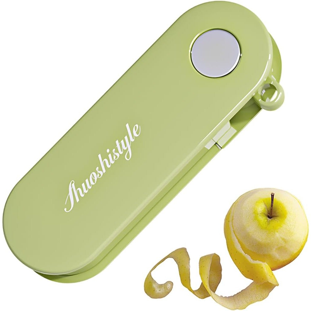 Peeler Multifunctional pentru Legume si Fructe, Curatator Pliabil cu Lame Duble Rotative, Otel Inoxidabil si ABS, 3.6 x 9.1 cm, Verde