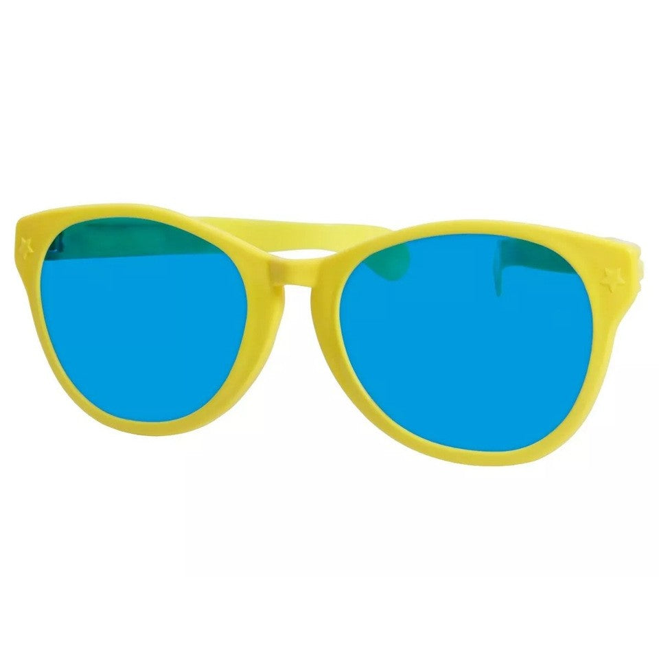 Ochelari Deghizare Gigantici, Accesorii Photo Booth si Petreceri Tematice, Design Oversize Patrat, Material Plastic, 26 x 9 cm, Galben