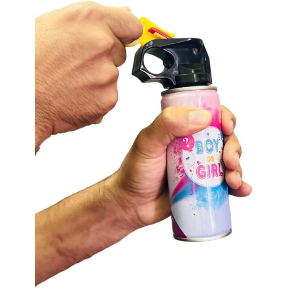 Spray Gender Reveal Cu Pulbere Colorata, Dezvaluire Gen Bebelusi Baby Shower, Amidon De Porumb Eco-Friendly, Roz, 260 ml