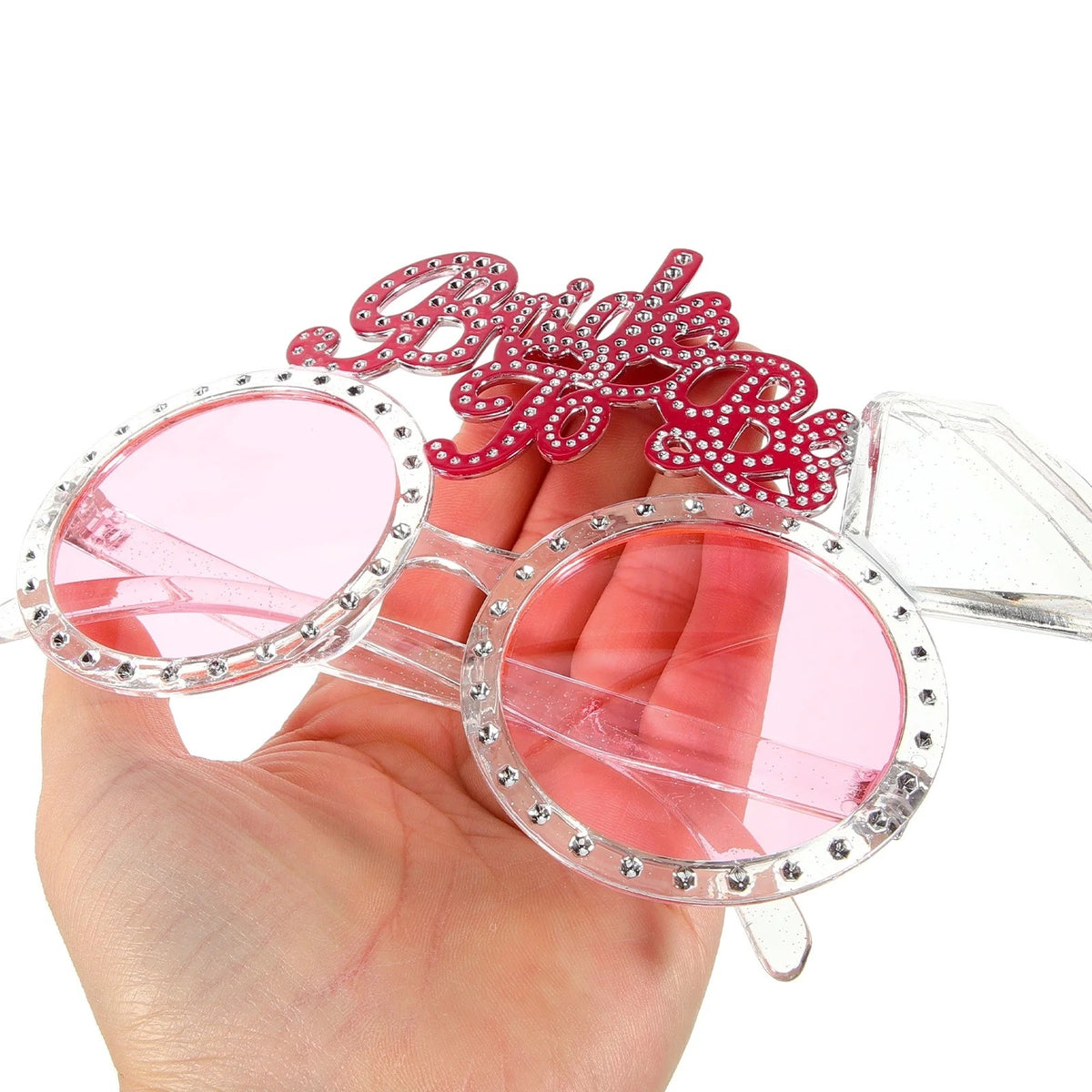 Ochelari Decorativi Bride To Be, Accesorii Petrecerea Burlacitelor, Rama Tematica Nunta, Plastic, Roz