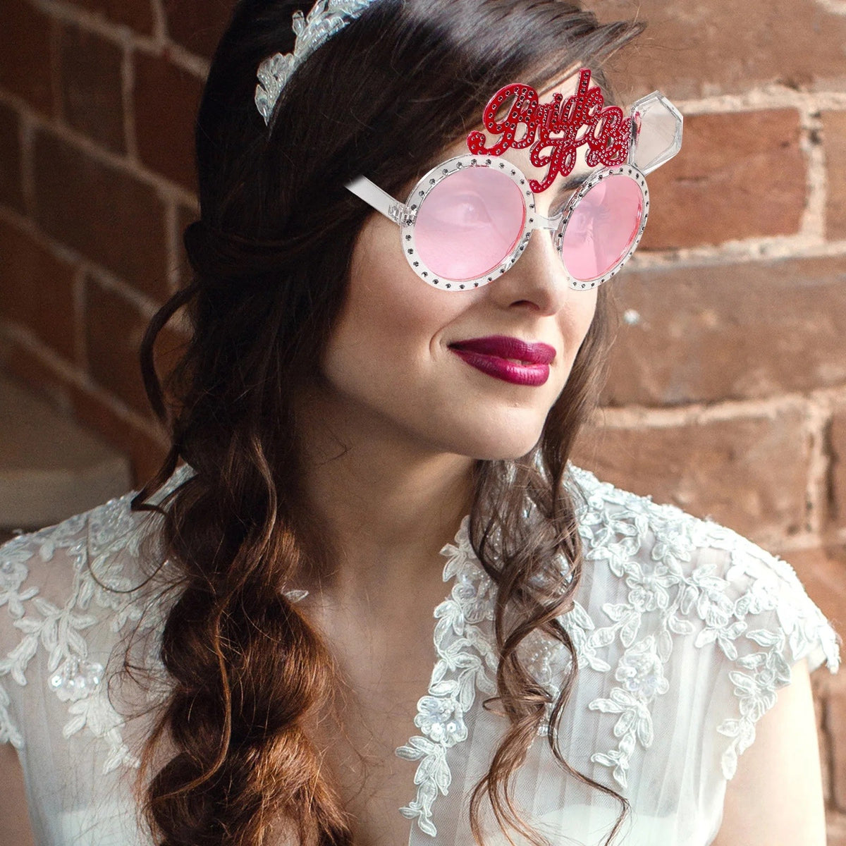 Ochelari Decorativi Bride To Be, Accesorii Petrecerea Burlacitelor, Rama Tematica Nunta, Plastic, Roz