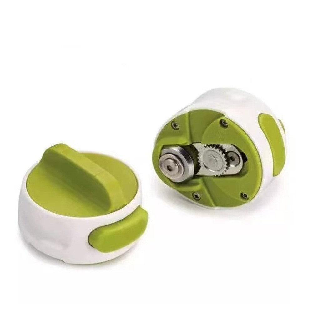 Desfacator Manual de Conserve si Sticle, Mecanism Rotund Ergonomic cu Buton Eliberare, ABS si Otel Inoxidabil, 6.8 x 4.8 cm, Verde/Alb