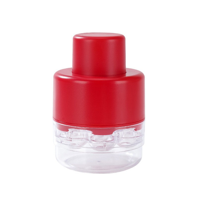 Dispozitiv de Scos Samburi pentru Cirese si Masline, Aparat Manual cu 7 Gauri, Plastic ABS si AS, 13 x 9.2 cm, Rosu