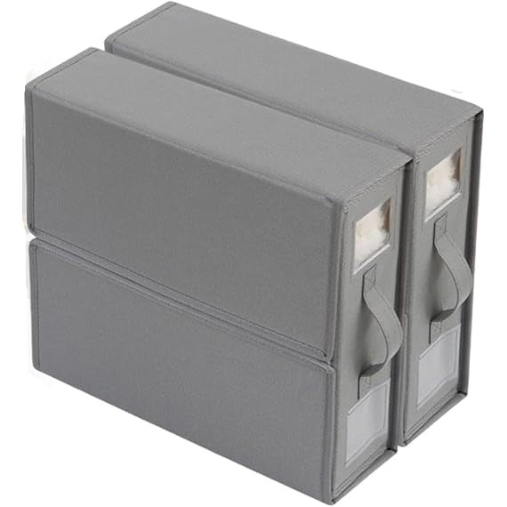 Cutie Depozitare Lenjerii De Pat, Organizator Pliabil Cu Fereastra Vizibila Si Fermoar, Panza Oxford Si PP, 18L, 38x33x12 cm, Gri