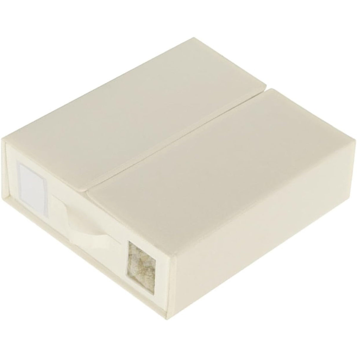 Cutie Depozitare Lenjerii de Pat, Organizator Pliabil cu Fereastra Vizibila, Fermoar si Velcro, Panza Oxford si PP, 18 Litri, 38x33x12 cm, Alb Ivoir