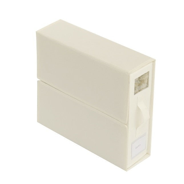 Cutie Depozitare Lenjerii de Pat, Organizator Pliabil cu Fereastra Vizibila, Fermoar si Velcro, Panza Oxford si PP, 18 Litri, 38x33x12 cm, Alb Ivoir