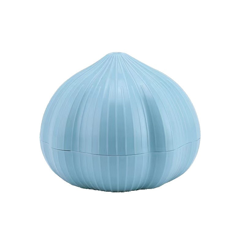 Presa Manuala pentru Usturoi si Mini Tocator Legume, Design Rotativ Compact, Plastic Rezistent, 7 x 7.5 cm, Albastru Deschis