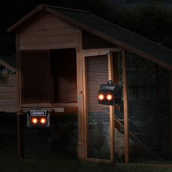 Set 2 Aparate Ultrasunete Solar Anti Animale si Pasari, Repelent cu LED Intermitent Rosu, Incarcare USB Type-C, IP66 Impermeabil, ABS, Negru, 10.2 x 10.6 x 2.8 cm