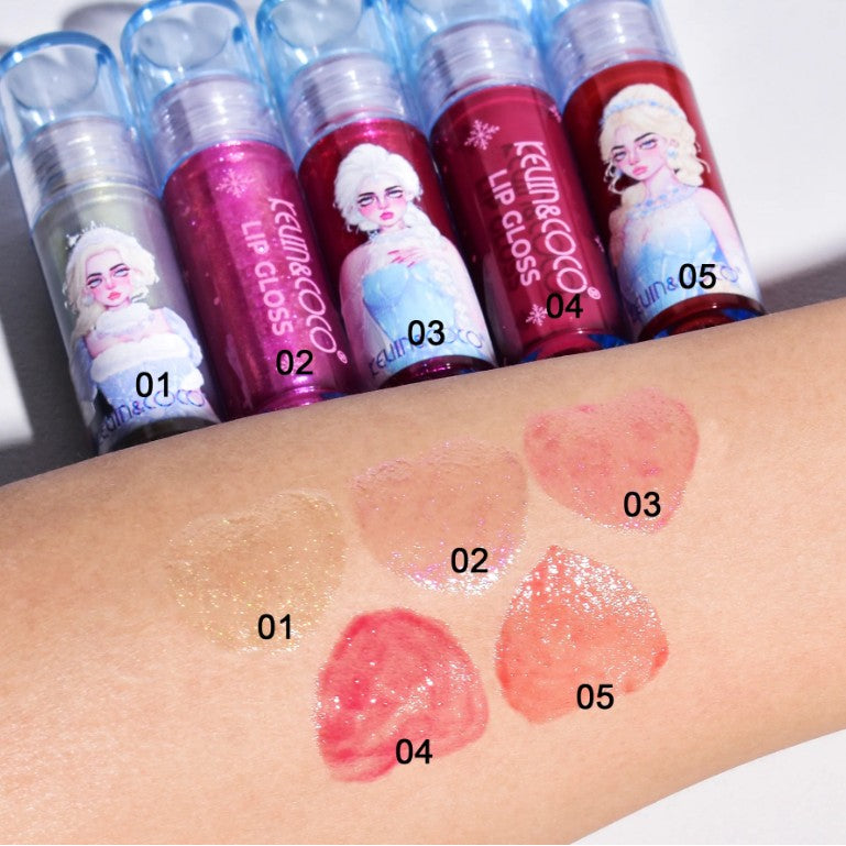 Kevin & Coco Set Machiaj Snow Queen, Trusa Cosmetice cu 18 Farduri Pleoape, 5 Rujuri Lichide, 3 Iluminatoare, 2 Blush, 2 Glitter, 30 Culori, Multicolor, 24.5x21.2x8.7 cm