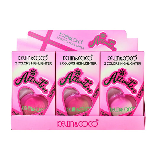 Kevin&Coco Set 2 Iluminatoare Santa's Blush Magical Glow, Pudra Compacta Multidimensionala, Roz Sampanie, Varianta A