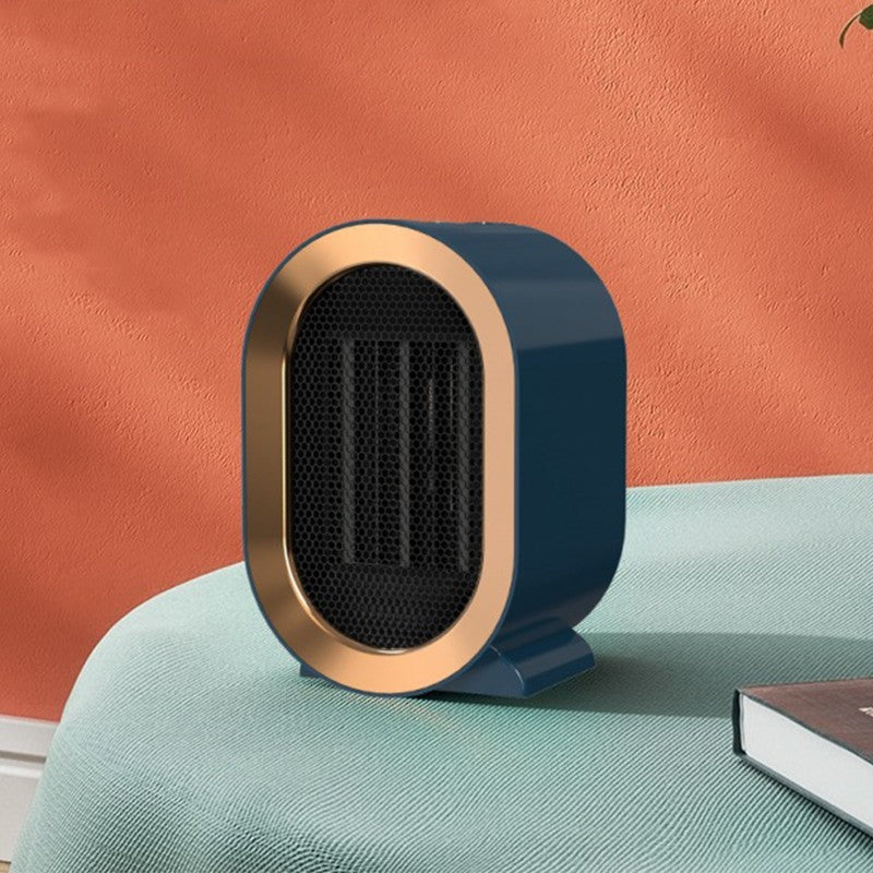 Mini Incalzitor Electric Tip Radiator, Element PTC Ceramic, Putere 1200 W, Termostat Reglabil, Design Portabil, 19.5 x 12.5 x 12.5 cm, Albastru