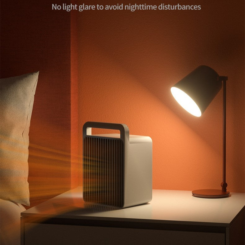Mini Aeroterma, Radiator Electric Portabil 900W, 2 Trepte de Temperatura, Inchidere Automata la Supraincalzire, Maner de Transport, 15x10.3x21 cm, Alb/Negru