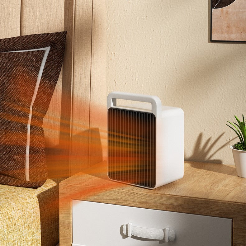 Mini Aeroterma, Radiator Electric Portabil 900W, 2 Trepte de Temperatura, Inchidere Automata la Supraincalzire, Maner de Transport, 15x10.3x21 cm, Alb/Negru
