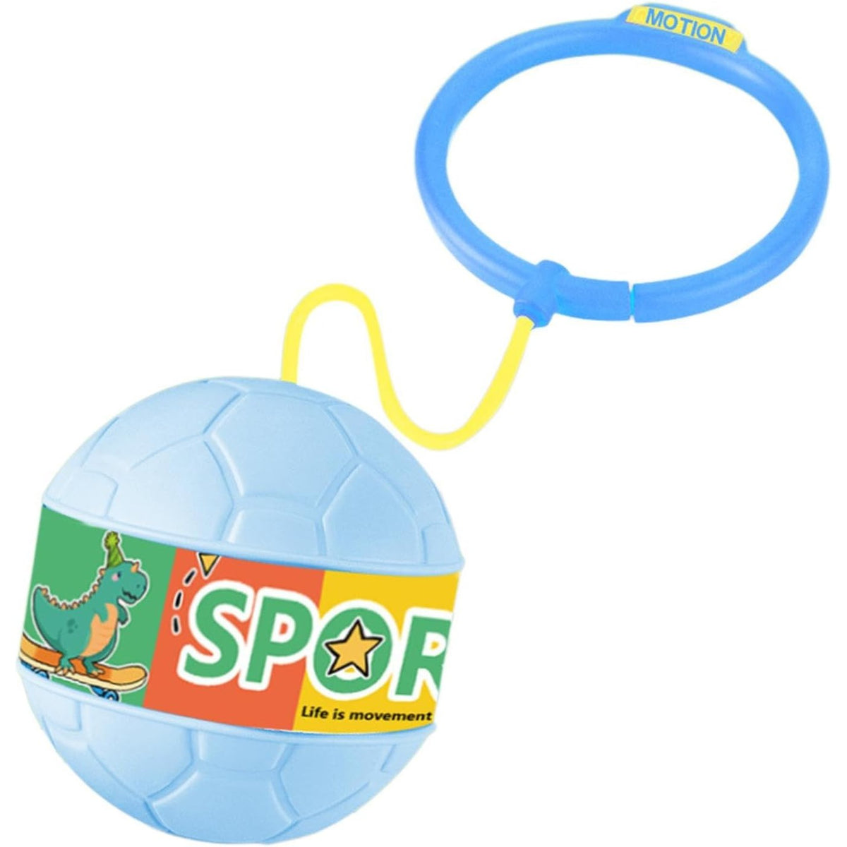 Minge Pentru Sarit Tip Coarda Hula Hoop, Functie Iluminat LED, Jucarie Coordonare Motorie, Plastic si Cauciuc, 4-6 Ani, Albastru
