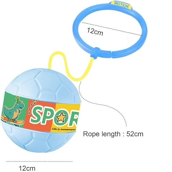Minge Pentru Sarit Tip Coarda Hula Hoop, Functie Iluminat LED, Jucarie Coordonare Motorie, Plastic si Cauciuc, 4-6 Ani, Albastru