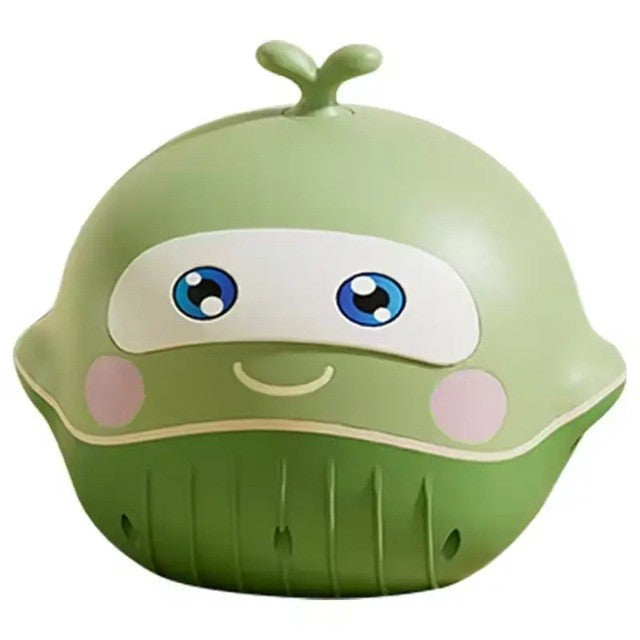 Olita 2in1 Pentru Copii, Model Balena cu Reductor WC, Muzica si Lumini, Perna PU Moale si Recipient Detasabil, Plastic, 36 x 41 x 20 cm, Verde