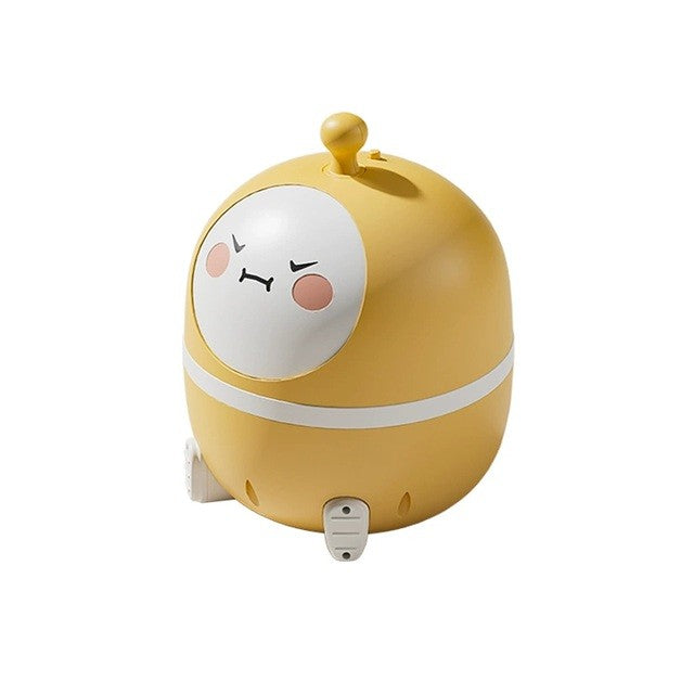 Olita 2in1 cu Reductor WC Detasabil, Model Ou, Functie Muzicala si Lumini, Perna Moale PU, Plastic Ecologic, 29 x 29 x 22 cm, Galben