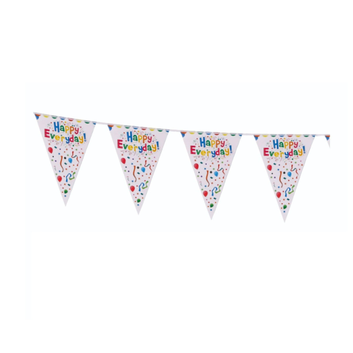 Banner Happy Birthday Happy Everyday, Ghirlanda Stegulete Aniversare, Hartie, Multicolor, 10 Bucati, 33 x 24 cm
