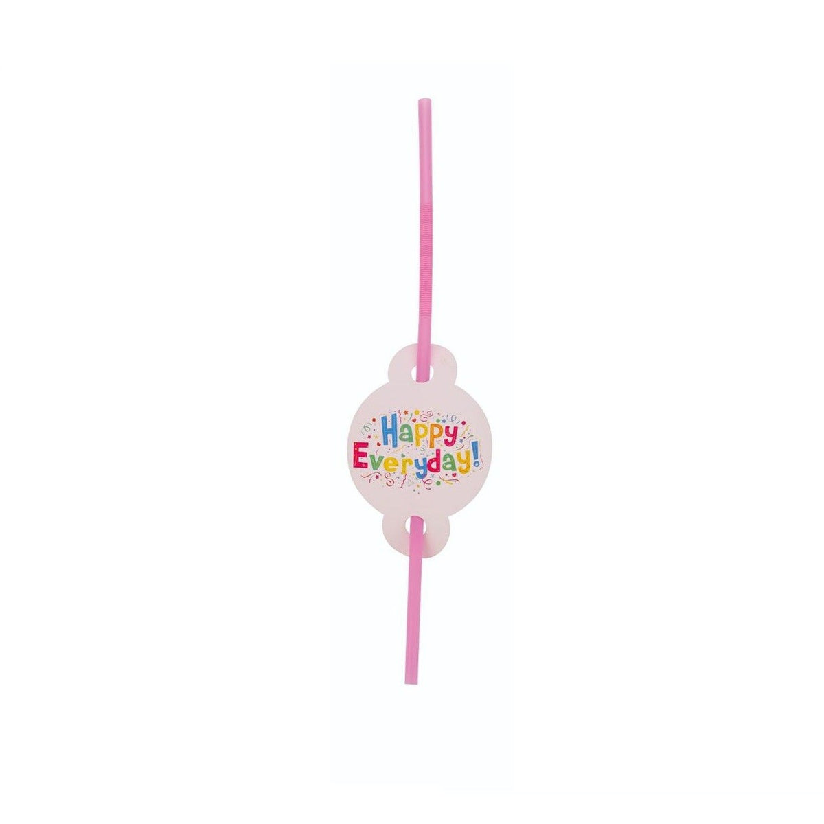Set 10 Paie Reutilizabile Happy Everyday, Paie de Baut pentru Petreceri si Evenimente, Material Plastic PP si Carton, 31 x 16 cm, Multicolor