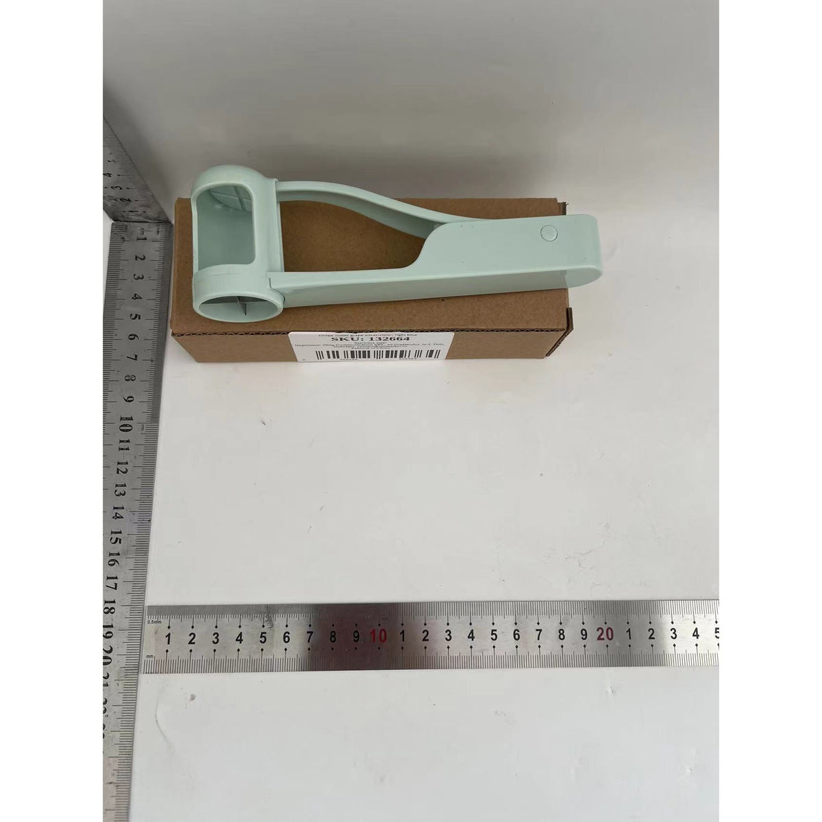 Tăietor de Struguri Manual, Dispozitiv pentru Feliat Fructe Mici cu Lame din Oțel Inoxidabil și Mâner Ergonomic, Plastic, 16.5x5.5 cm, Albastru Deschis