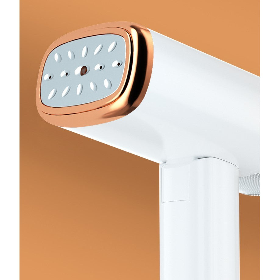 Aparat de Calcat Vertical cu Abur, Fier de Calcat Portabil si Pliabil pentru Calatorii, Putere 1000W, Functie Anti-Picurare si Auto-Curatare, Rezervor 100 ml, Alb