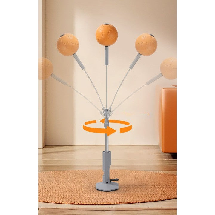Set de Box cu Minge, Pară de Box cu Ventuză de Prindere, Înălțime Reglabilă 130-152 cm, Antrenament Reflexe și Viteză, Copii și Adulți, Portocaliu