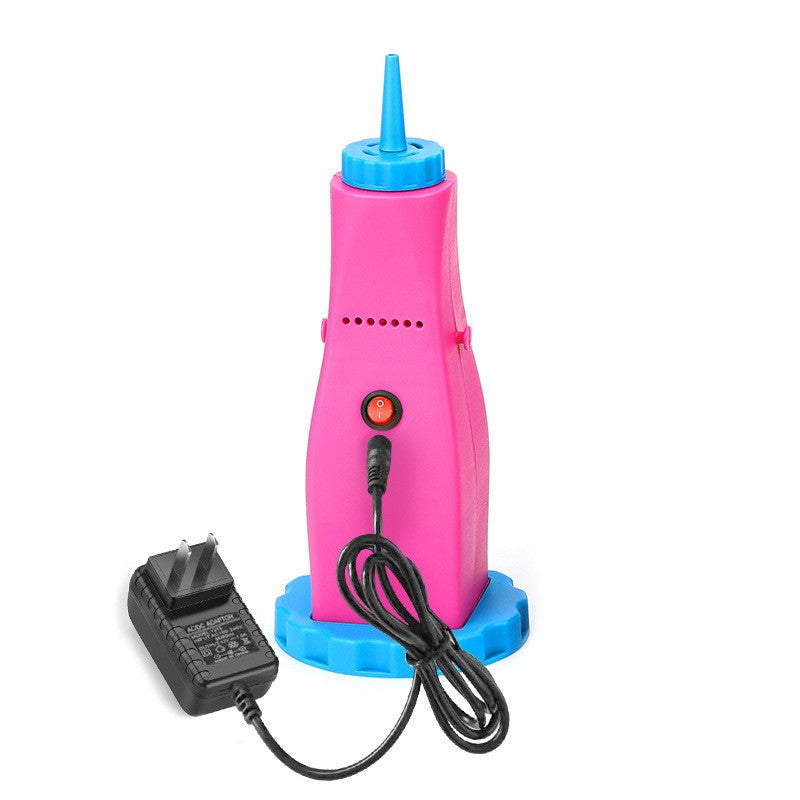 Pompă Electrică pentru Umflat Baloane, Portabilă, Putere 380W, 2 Moduri de Operare, Material Plastic PP, 10.5 x 10.5 x 21 cm, Roz