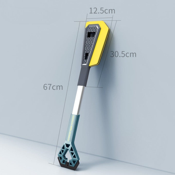 Racleta Auto pentru Zapada si Gheata, Perie cu Doua Capete Intershimbabile, Maner Lung Ergonomic si Detasabil, Plastic Rezistent, 67x12.5 cm, Albastru