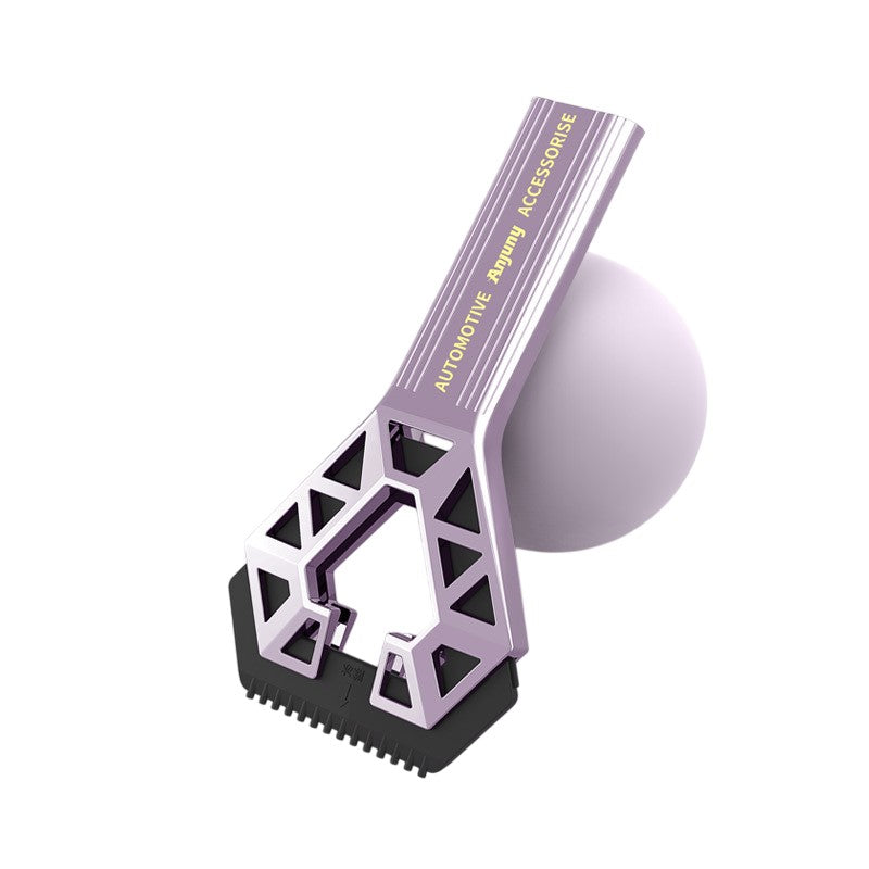Racleta Auto pentru Zapada si Gheata, Maner Ergonomic Detasabil, Capat Dublu pentru Deszapezire si Parbriz, Plastic Rezistent, 23.5x4.3 cm, Mov