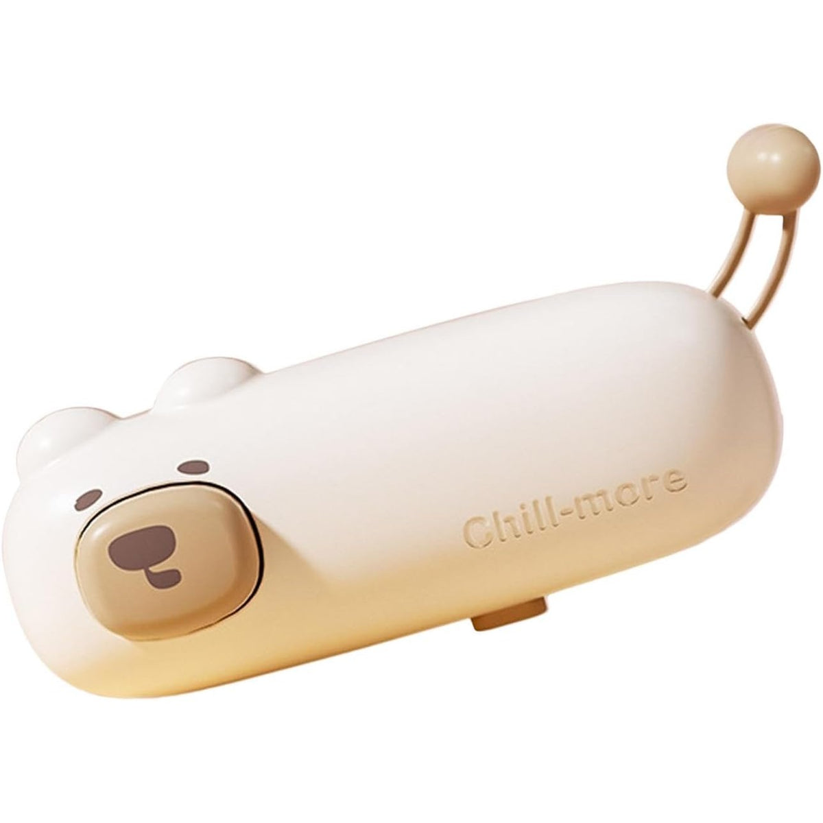 Aparat de Sigilat Pungi si Ambalaje, Incarcare USB Tip C, Baza Magnetica, Portabil, Baterie 400 mAh, Model Ursulet, ABS si Silicon, 10.2 x 3.7 x 4.3 cm, Maro