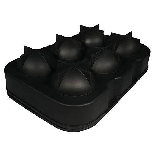 Forma pentru Gheata, 6 Forme Sferice, Silicon Alimentar Fara BPA, Tava Flexibila pentru Cocktail si Whisky, Rezistenta -40°C la 230°C, 17 x 12 x 6 cm, Negru