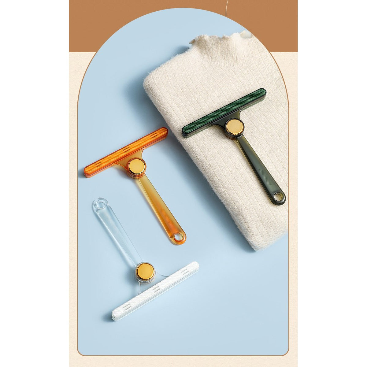 Perie pentru Indepartare Scame si Par de Animale, Dispozitiv Manual cu Doua Fete pentru Curatare Haine si Textile, Plastic si Metal, 12x14.5 cm, Verde