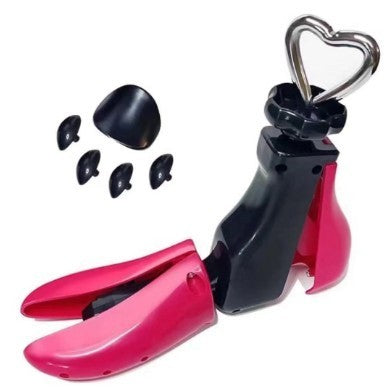 Calapod Pantofi Profesional Reglabil, Alungire si Largire 4 Directii, Sistem cu Arc si Accesorii Incluse, Material PP, Marime 40-47, Roz/Negru