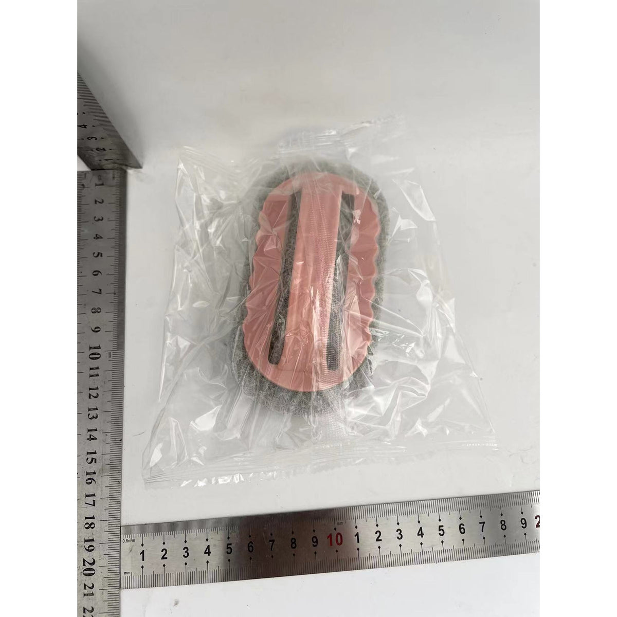 Perie Burete pentru Curățat cu Mâner Ergonomic, Abrazivă pentru Gresie, Baie și Bucătărie, Plastic și Spumă, Roz