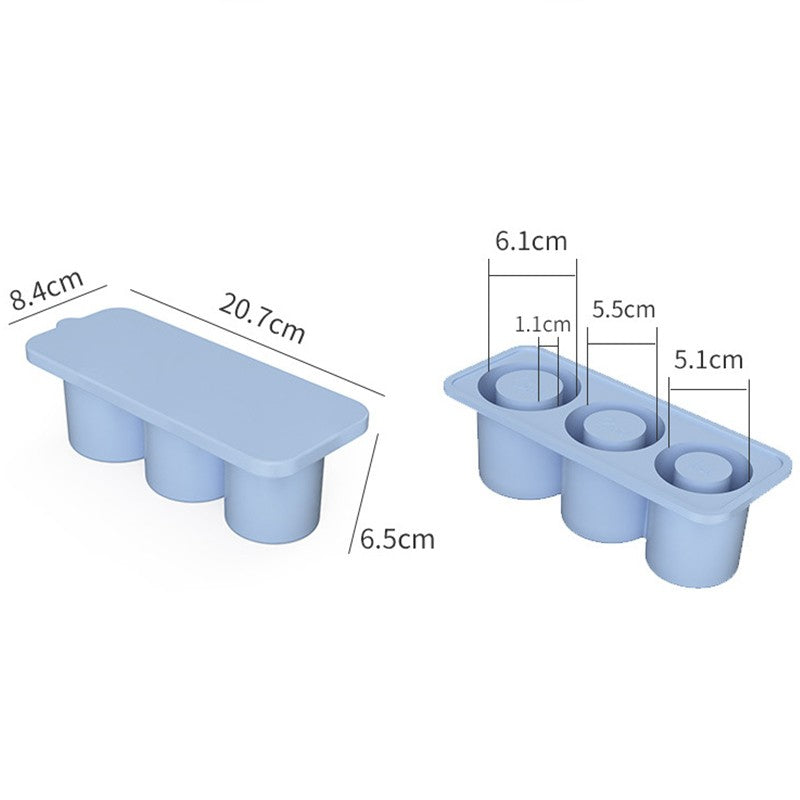 Forma pentru Cuburi de Gheata, Model Sferic cu Inghetare Rapida, Silicon Alimentar, 20.7 x 8.4 x 6.5 cm, Albastru