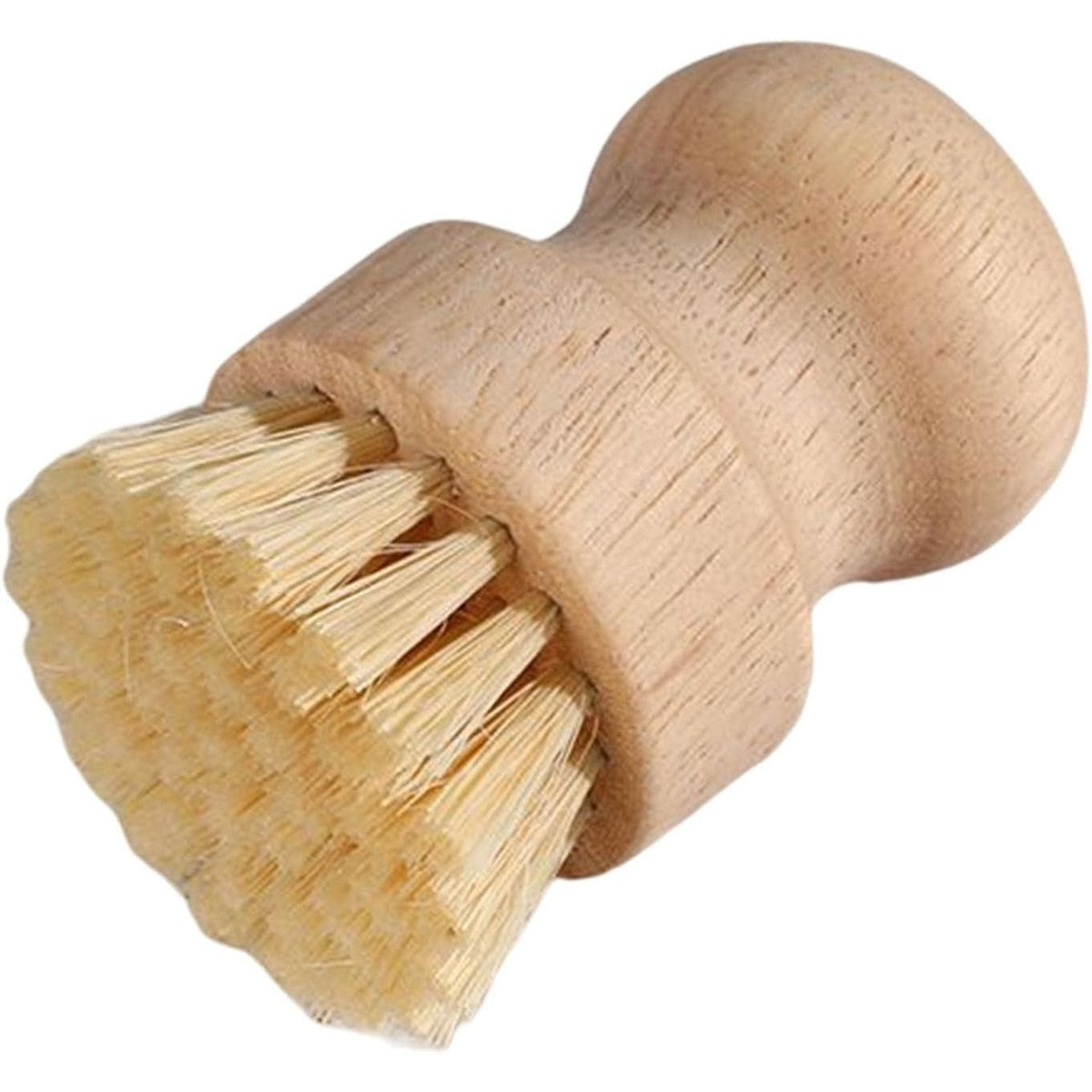 Perie de Curatat Vase si Alimente, Design Ergonomic Antialunecare, Lemn de Fag si Sisal Natural, 8 x 5 cm, Bej