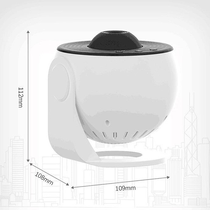 Lampa Proiector Galaxie HD, Proiector Stele si Constelatii cu Rotire 360 Grade, 13 Filme Incluse, Temporizator, Incarcare USB, 5W, Alb-Negru