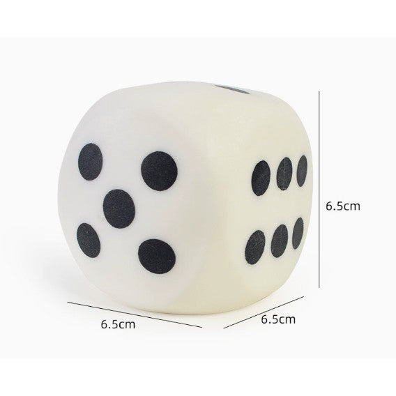 Jucarie Antistres Squishy Zar Gigant, Model Jumbo Slow Rising cu Revenire Lenta, Spuma Eco Premium Non-Toxica, Alb/Negru, 6.5 x 6.5 cm