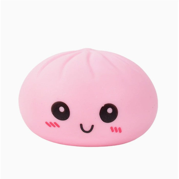 Jucarie Antistres Squishy Dumpling, Model Bao Bun cu Revenire Lenta, TPR Premium, 8.5 cm, Roz
