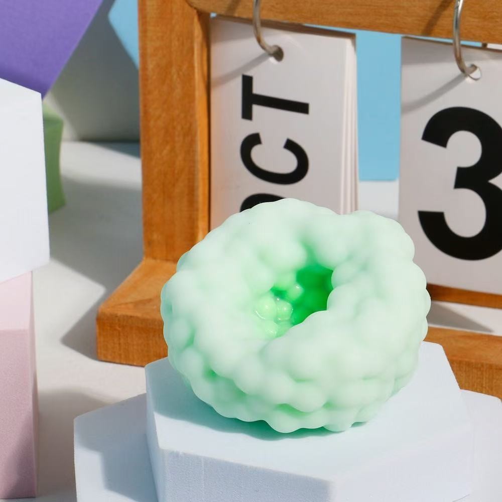 Jucarie Antistres Squishy, Cauciuc Termoplastic, Verde, 2.5 cm