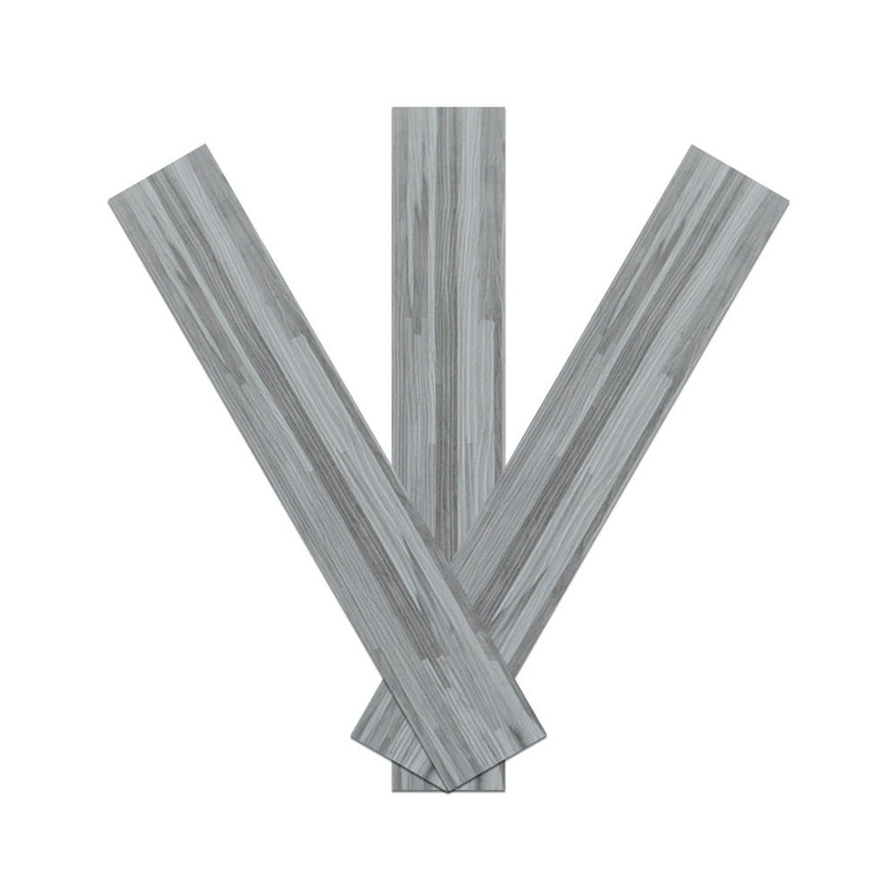 Set 36 Placi Autoadezive pentru Pardoseala, PVC Impermeabil si Ignifug, Textura Lemn, 91.44 x 15.24 cm, Grosime 1.5 mm, Acoperire 5 m2, Model 4, Gri