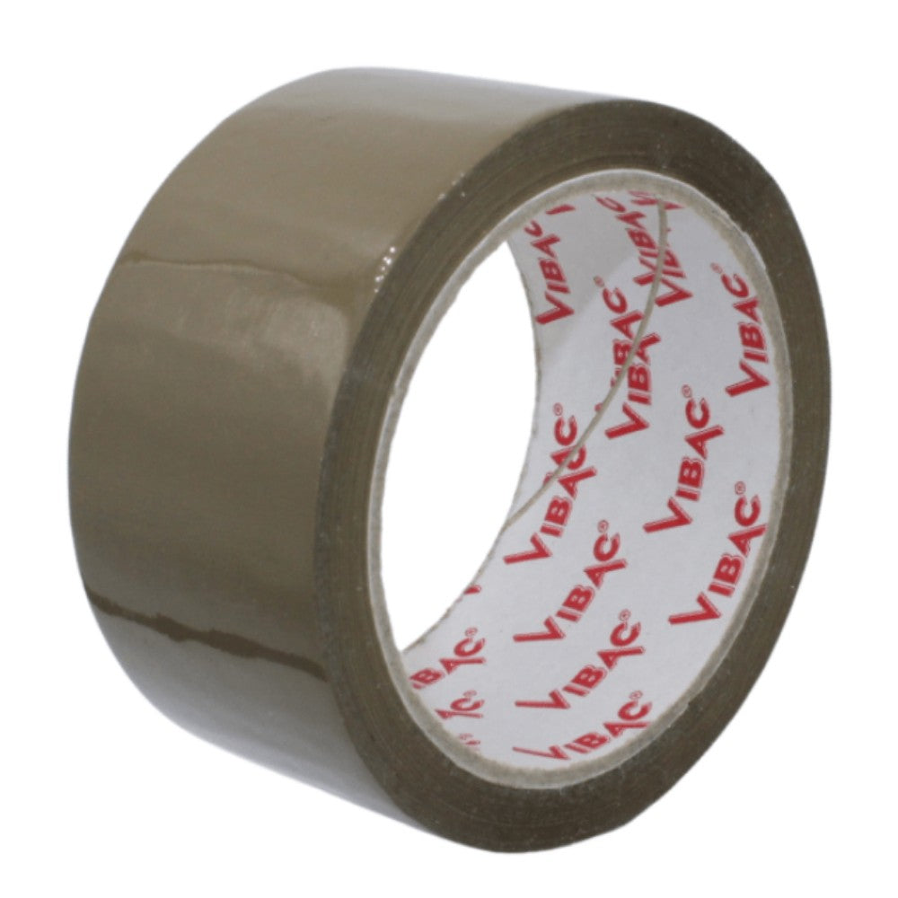 Vibac Banda Adeziva Solvent, Set 36 Role Pentru Ambalare Si Sigilare Industriala, Polipropilena Rezistenta, 48mm x 60m, Maro