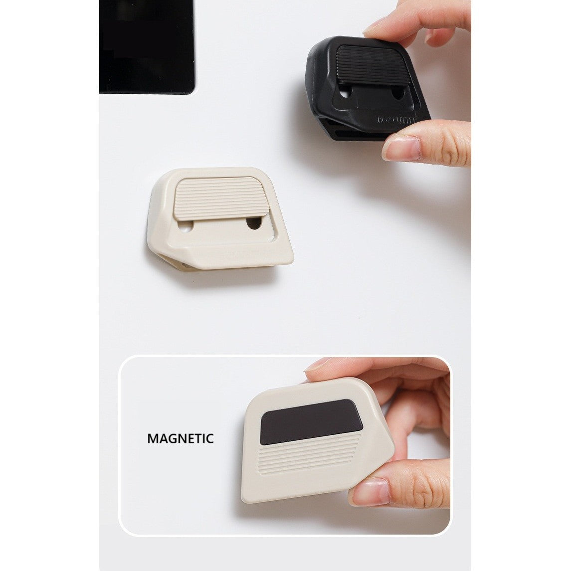 Cutter Portabil Universal, Lama Ceramica Autoretractabila, Magnet Integrat, Corp ABS Durabil, pentru Despachetare si Carton, 50 g, Negru
