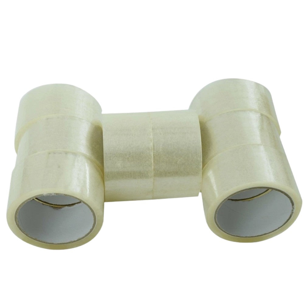 Banda Adeziva Acrilica Pentru Ambalare si Sigilare Cutii, Rezistenta BOPP, Aplicare Manuala sau cu Dispenser, Transparenta, 48 mm x 60 m, Set 36 Role