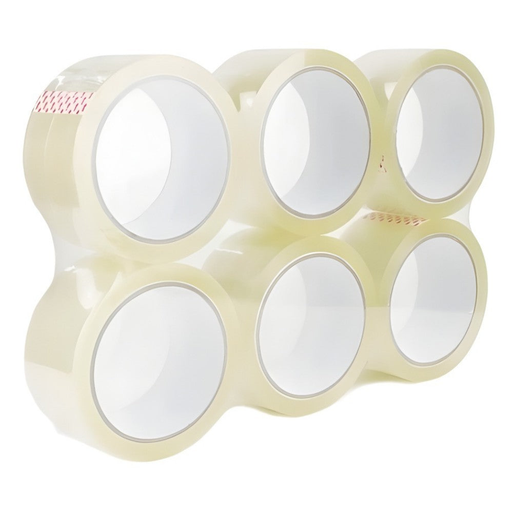 Banda Adeziva Acrilica Pentru Ambalare si Sigilare Cutii, Rezistenta BOPP, Aplicare Manuala sau cu Dispenser, Transparenta, 48 mm x 60 m, Set 36 Role