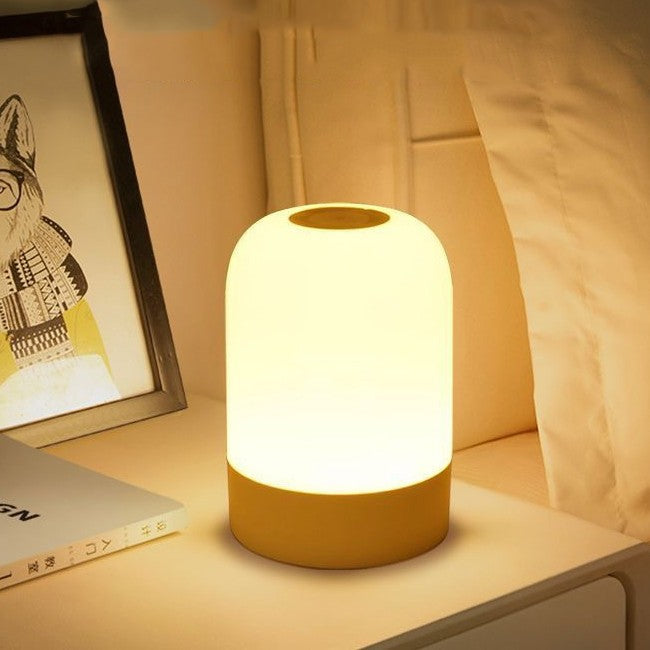 Lampa LED Reincarcabila cu Control Tactil, Lumina de Noapte pentru Copii si Dormitor, 16 Culori RGB si 3 Niveluri de Alb, Baza Magnetica, Acumulator 4500 mAh, Port USB-C, 11 x 8 x 8 cm, Alb